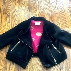 Christmas Girls velvet black jacket size 3t